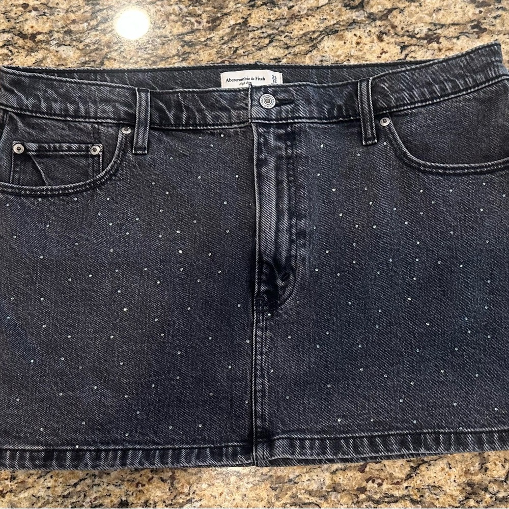 Abercrombie & Fitch Studded Black Mini Skirt